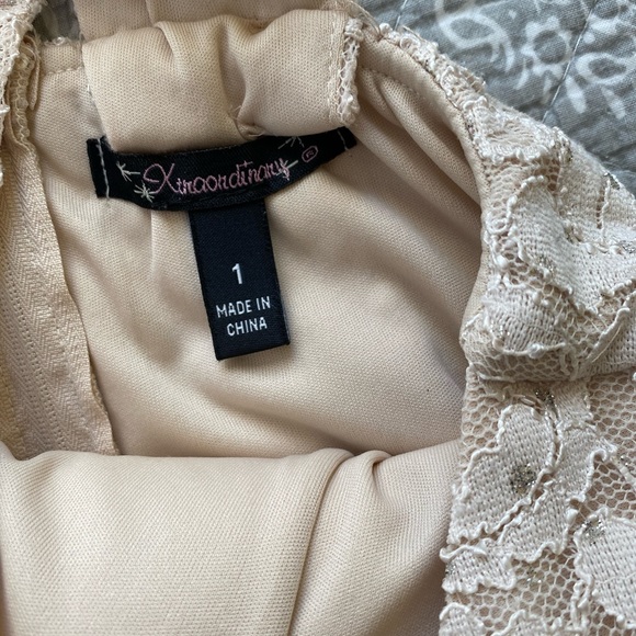 light pink sparkly floral dress! - Picture 3 of 3